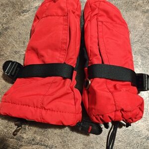 Lands' End Kids' Bright Red Mittens